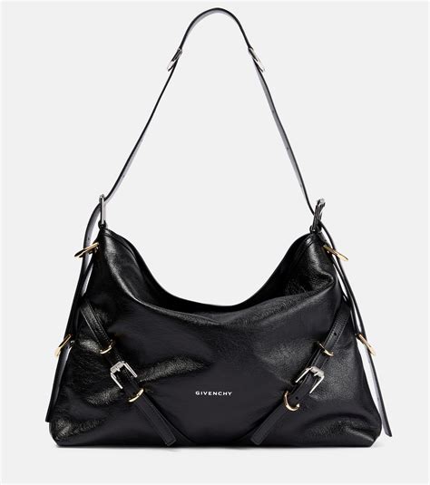 givenchy black calfskin leather tote bag|Givenchy: Black Voyou Medium Tote .